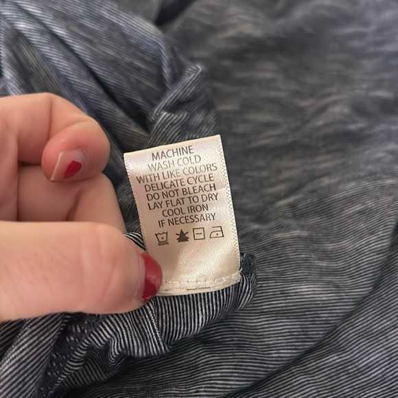 Max Studio Navy Ruffle Maxi Dress Size M - Picture 6 of 6